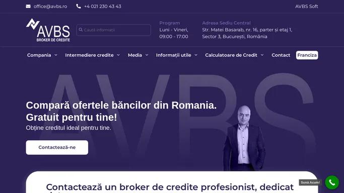 Broker Credite Bancare Autorizat | AVBS