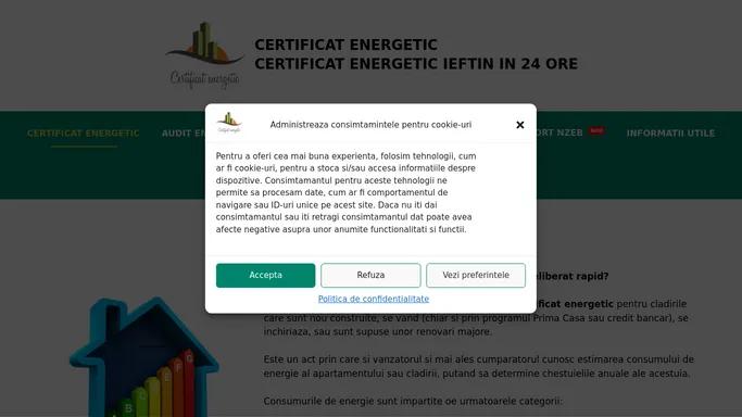 Certificat Energetic Bucuresti - obtine-l in max. 24h