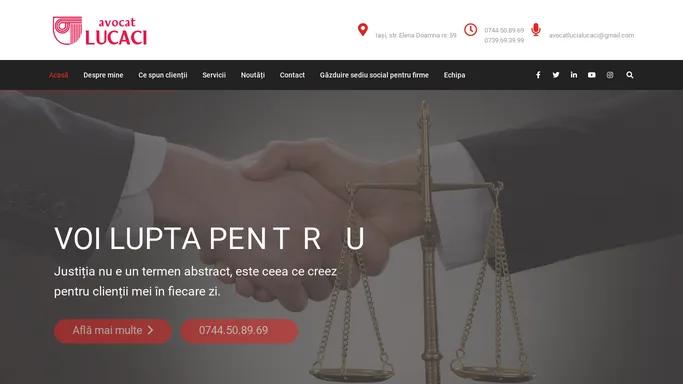 Avocat Lucia Lucaci (Pascaru) - Servicii juridice complete