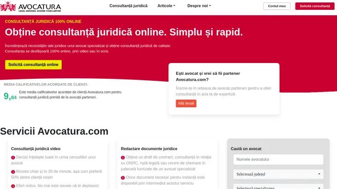 Consulta un avocat online pe Avocatura com