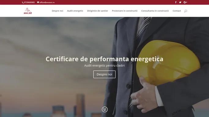 axa zet | Certificare de performanta energetica