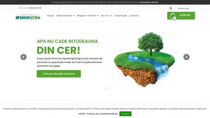 Badinsistem – irigatii prin aspersie | folie antiburuiana | irigatii prin picurare