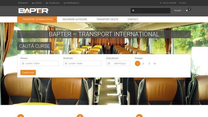 Transport international - Bapter - Transport international persoane