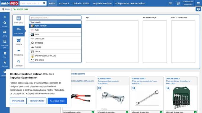 Bardi Auto - webshop piese auto, accesorii, lubrifianti si aditivi