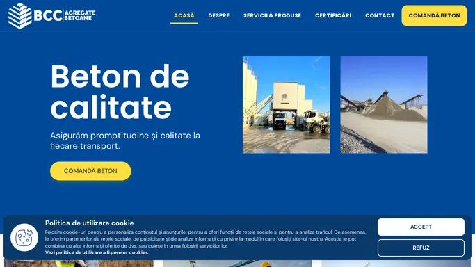 Producator de betoane, sape si mortare in Iasi - BCC Betoane