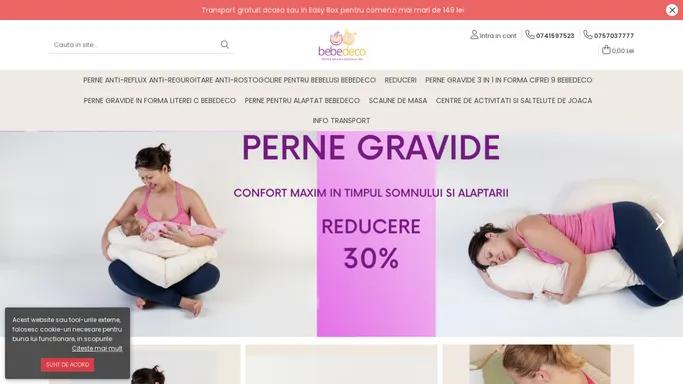 BEBEDECO-Perne pentru gravide, alaptare Perne pentru bebe - Pentru bucuria copilului tau!