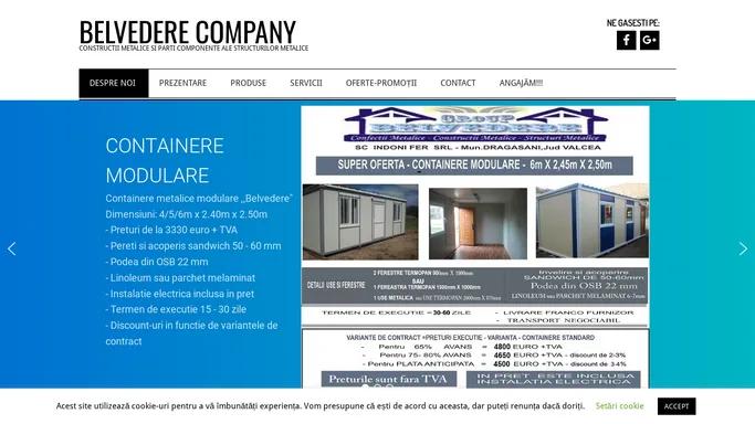 BELVEDERE COMPANY – Constructii metalice si parti componente ale structurilor metalice