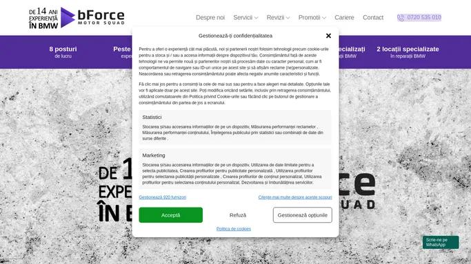 bForce Motor Squad, Service Auto Dedicat BMW, Autorizat RAR