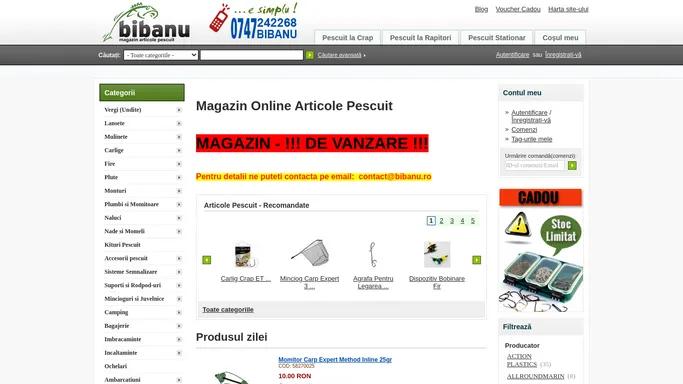 Bibanu magazin scule pescuit, magazin online pescuit, mii de produse