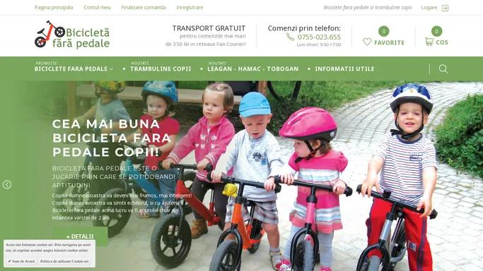 Bicicleta fara pedale copii 2-5 ani la 195 Lei | Magazin biciclete copii