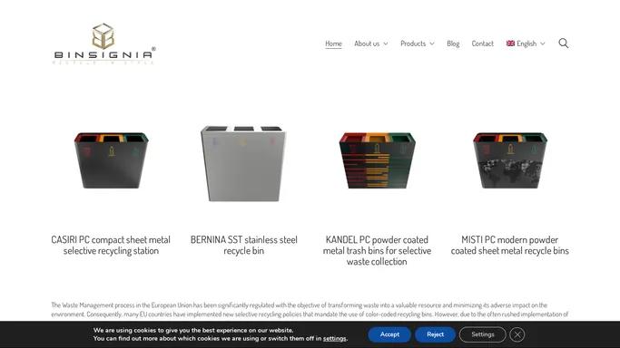 Modern design recycling bins - BINSIGNIA