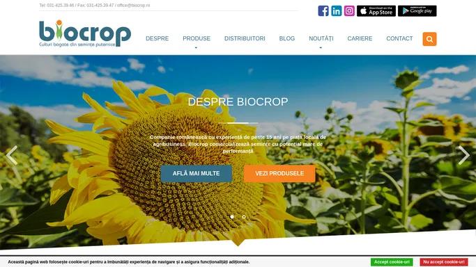 Seminte de Cereale: Porumb, Grau, Orz, Rapita | BIOCROP