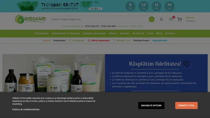 Magazin online de produse naturiste, remedii naturale, cosmetice si superalimente