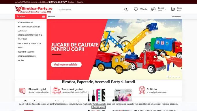 Birotica, Papetarie, Accesorii Party si Jucarii - birotica-party.ro