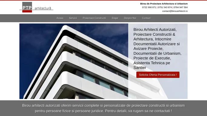 PTP Arhitectura | Servicii Complete de Proiectare Constructii si Urbanism