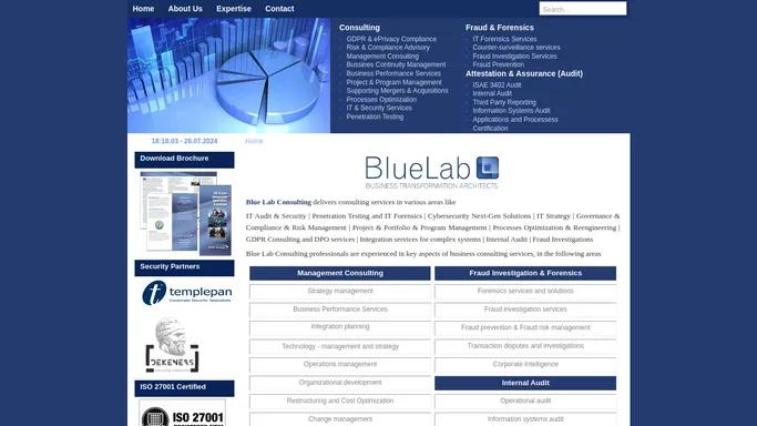 Blue Lab Consulting - Welcome !