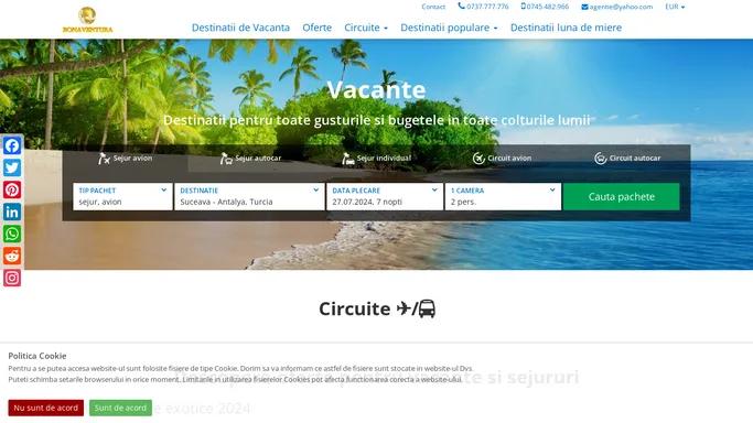 Vacante si Sejur All Inclusive Early Booking | Rezerva Online | Bonaventura.ro