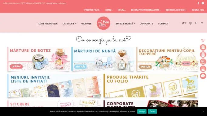 BonBon Candy – Magazin de dulciuri, decoratiuni si cadouri personalizate