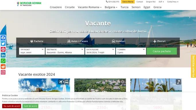 Vacante all inclusive 2024 | Oferte de Vacante exotice, chartere 2024, city break-uri, hoteluri