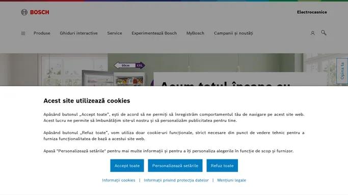 Electrocasnice Bosch: experimenteaza sustenabilitatea, calitatea si precizia.