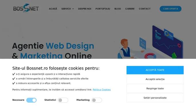 ▷ Web Design & Marketing Online | Creare Site Web | Agentia BOSSNET