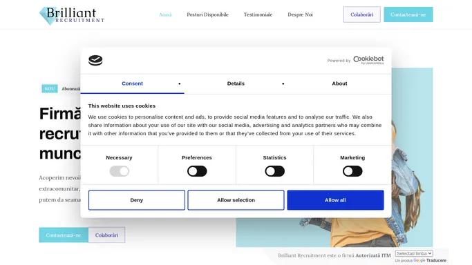 Brilliant Recruitment - Agentie de Recrutare Ramnicu Valcea cu locuri de munca