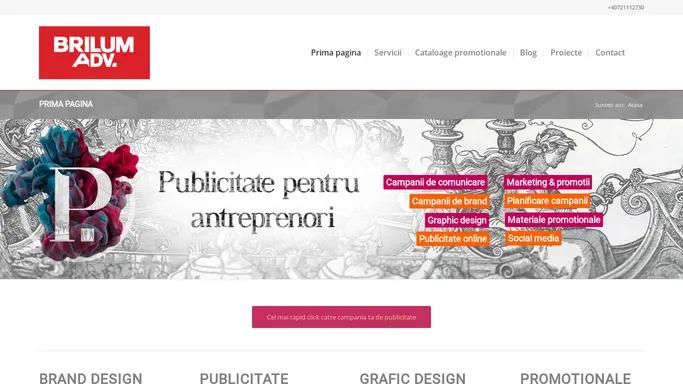 Brilum Advertising - Prima pagina