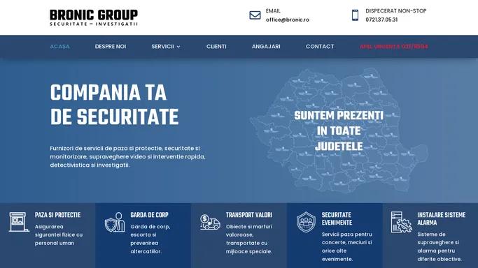 Bronic | Compania ta de securitate si investigatii