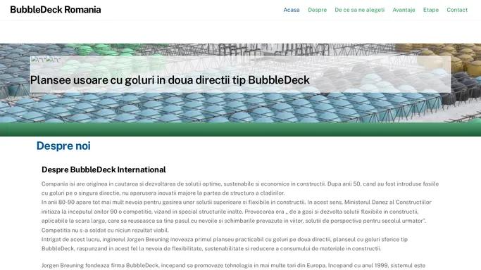 BubbleDeck Romania – Un simplu sit WordPress