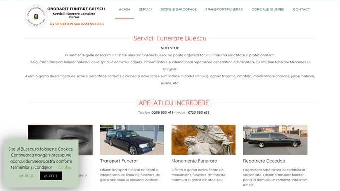 Onorarii Funebre BUESCU – Servicii Funerare Complete Buzau – Servicii Funerare Buzau