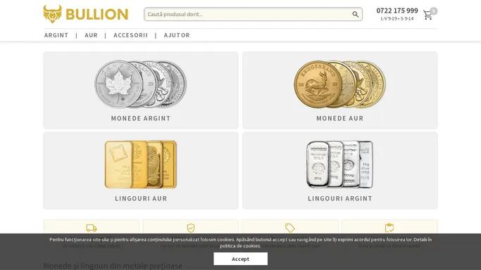 Monede si lingouri din metale pretioase | Bullion.ro