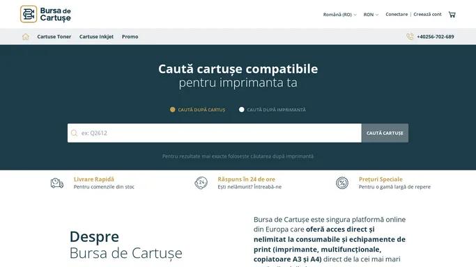 Cartuse, tonere si consumabile la pret scazut - BursaDeCartuse.ro