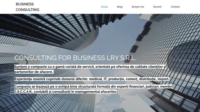 Business Consulting – Bine ati venit!