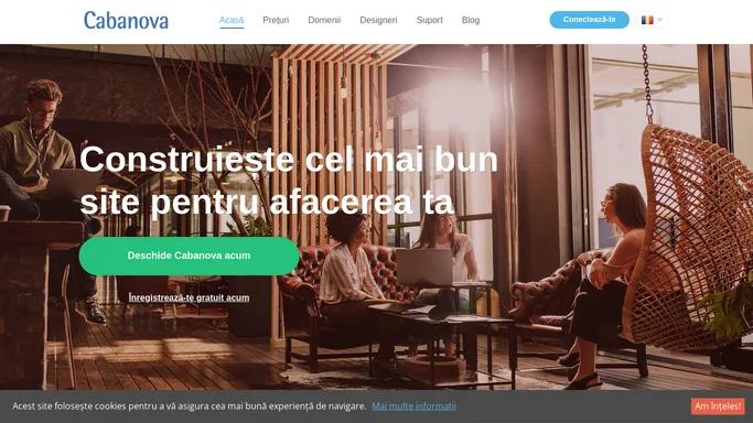 Creeaza un site gratuit | Constructor de site | Creare Site | Cabanova