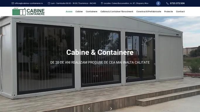 Producator din 2001: Case Containere Santier, Cabine Containere