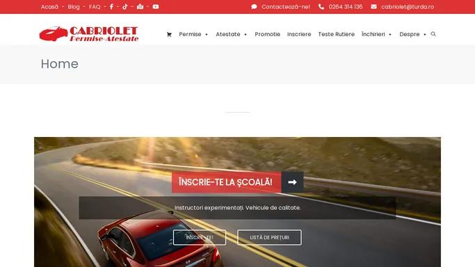Cauti cea mai buna scoala de soferi din Turda? Atunci cauti Cabriolet