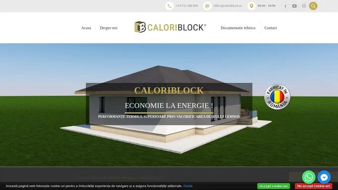 CaloriBlock – Economie la energie, Caramida Ecologica