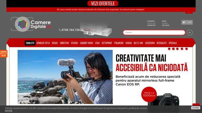 CamereDigitale.ro - Echipamente fotografice, aparate foto compacte si digitale, obiective, camere video, accesorii