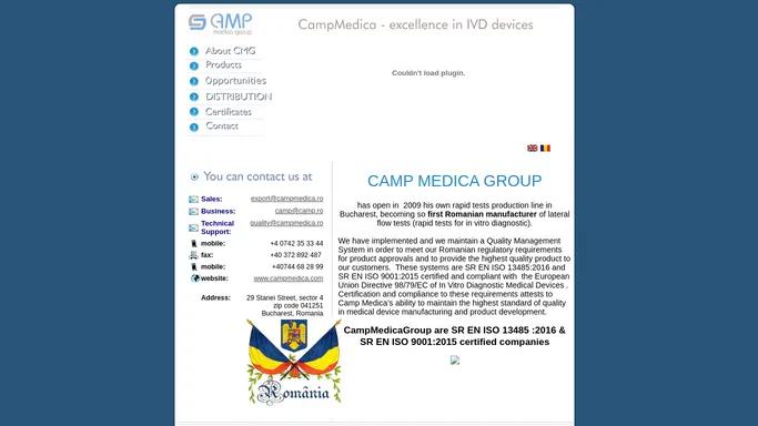 Camp Medica - first Romanian manufacturer of lateral flow tests (rapid tests for in vitro diagnostic)