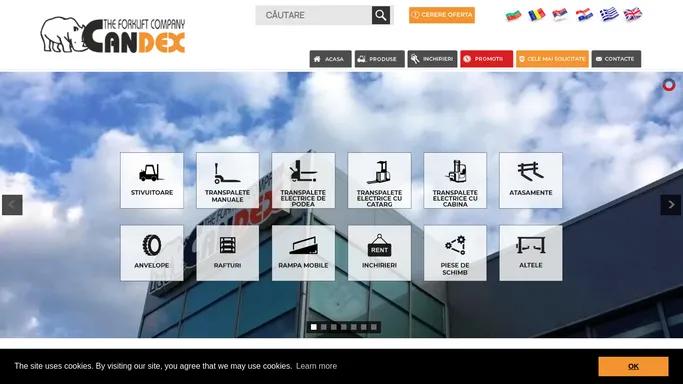 Stivuitoare, Transpaleti, Anvelope, Inchirieri - CANDEX