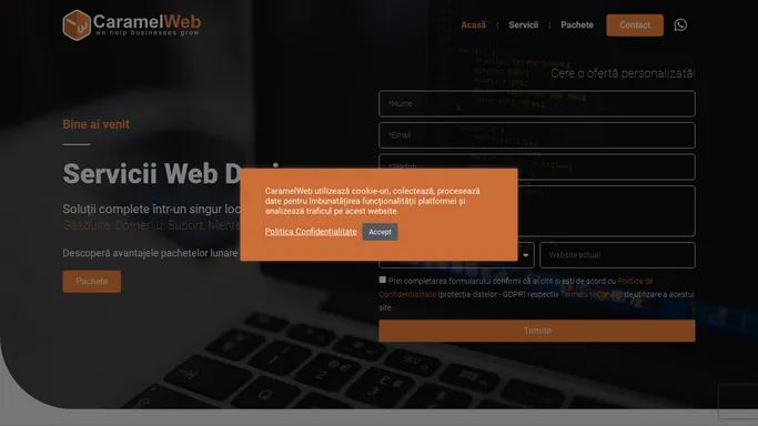 Servicii Web Design - CaramelWeb