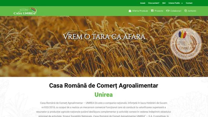Acasa | Casa Romana de Comert Agroalimentar UNIREA