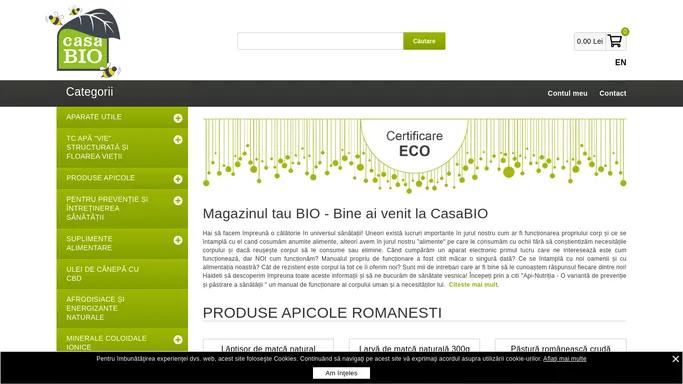 CasaBIO Cluj-Napoca, centru de Api-Nutritie, produse certificate ecologic si naturale