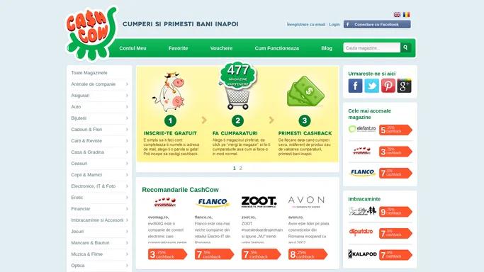 Primul site de reduceri tip cashback din Romania | CashCow