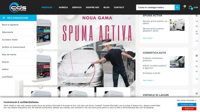 Spuma activa auto, Solutie tapiterie auto, Detergenti ecologici