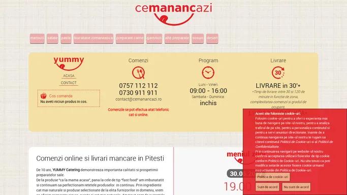 Comenzi si livari la domiciliu mancare in Pitesti - CeManancAzi.ro