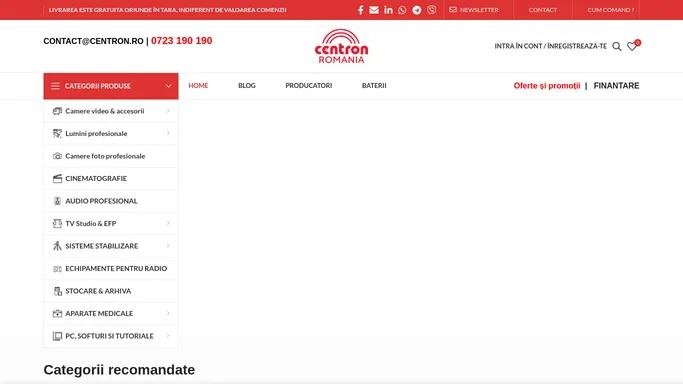 CENTRON Romania | Echipamente profesionale video, audio, studio si film