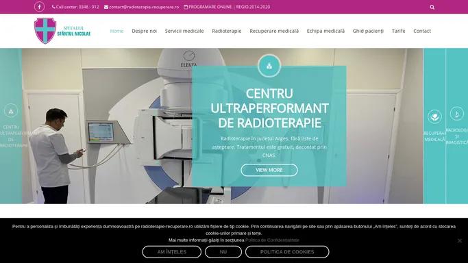 Home - Radioterapie si recuperare medicala in judetul Arges