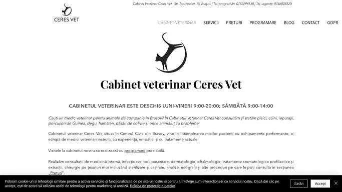 Cabinet Veterinar Ceres Vet | medic veterinar Brasov | Strada Toamnei 15