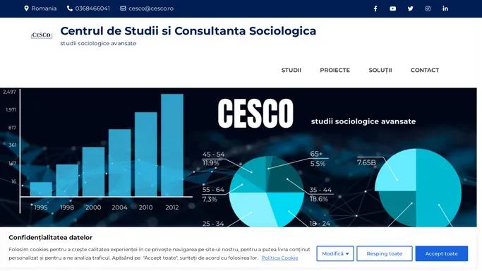 Centrul de Studii si Consultanta Sociologica – studii sociologice avansate